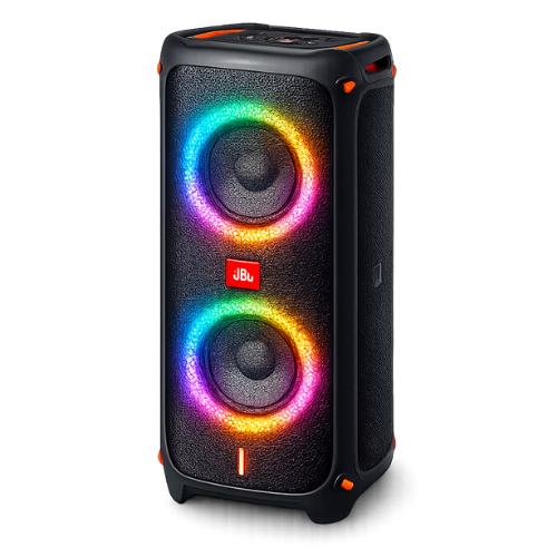 JBL Partybox Bluetooth Lautsprecher mit bunten LED Lichtringen für Party und Musik